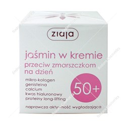 Ziaja Jaśminiowa 50+ jaśmin w kremie przeciw zmarszczkom na dzień 50 ml