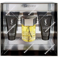 Yves Saint Laurent L Homme woda toaletowa 100 ml spray + balsam po goleniu 50 ml + żel pod prysznic 50 ml