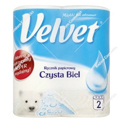 Velvet ręcznik Czysta Biel 2 rolki