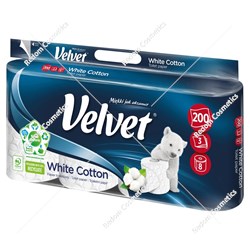 Papier toaletowy Velvet Excellence White Cotton 8 rolek
