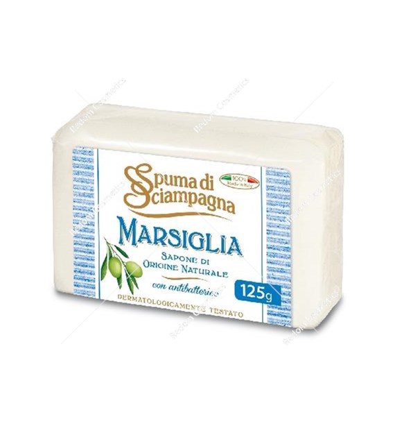 Spuma di Sciampagna Włoskie antybakteryjne mydło w kostce Marsylia 125g