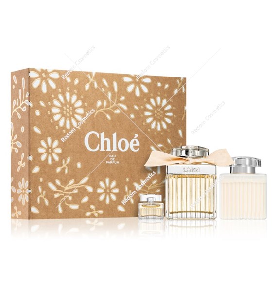 Chloé Chloe woda perfumowana 75 ml spray + perfumowane mleczko do ciała 100 ml + woda perfumowana mini 5 ml