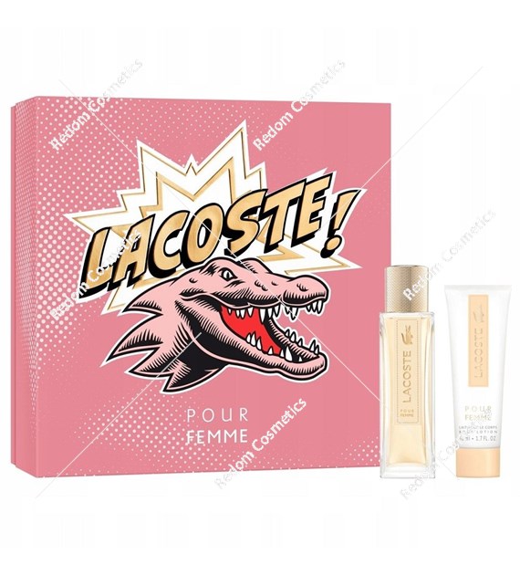 Lacoste Pour Femme woda perfumowana 50 ml spray+  balsam do ciała 50 ml