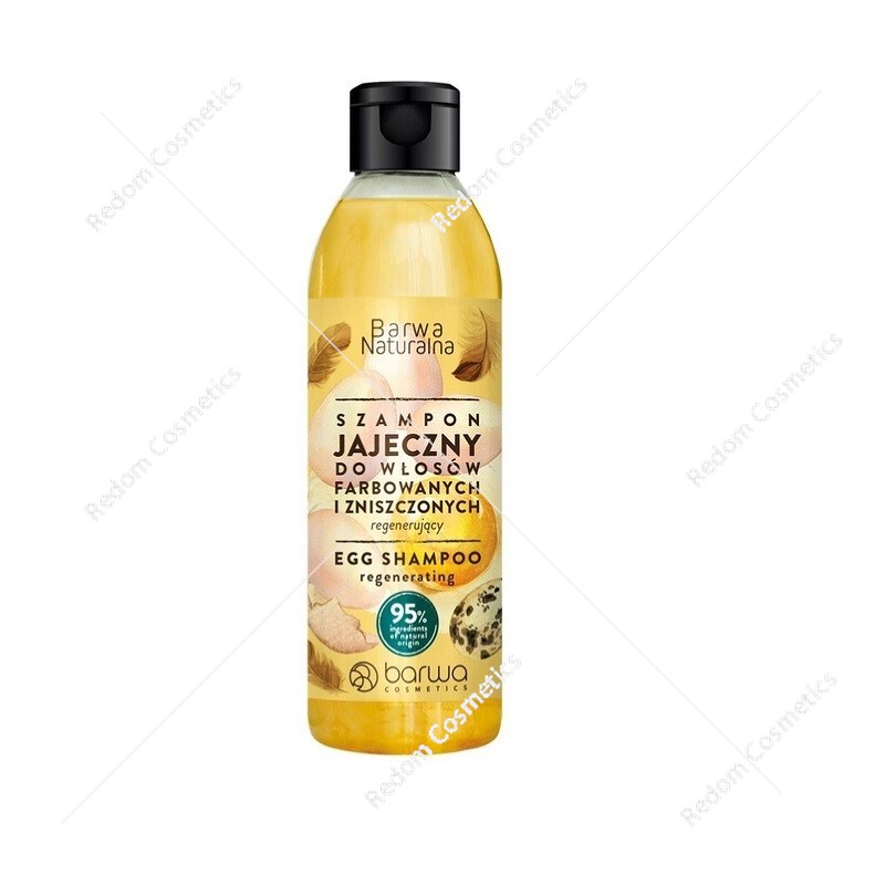Barwa regenerujący szampon jajeczny 300 ml regeneracja i nawilżenie