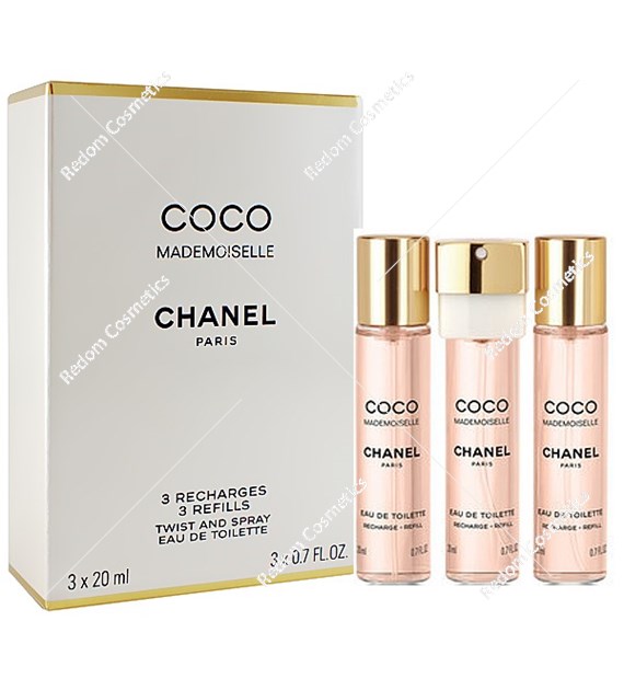 Chanel Coco Mademoiselle woda toaletowa wkład 3 x 20 ml