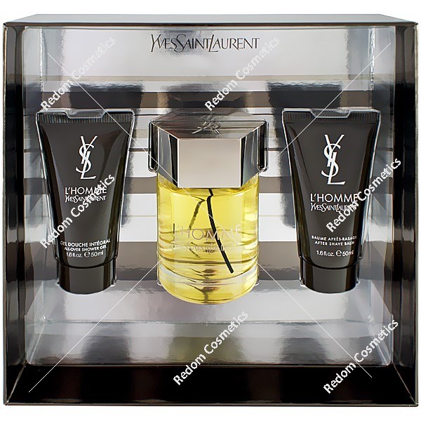 Yves Saint Laurent L Homme woda toaletowa 100 ml spray + balsam po goleniu 50 ml + żel pod prysznic 50 ml