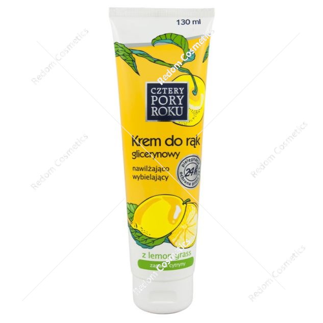 Cztery Pory Roku glicerynowy  krem do rąk i paznokci wygładzający cytrynowy 130ml