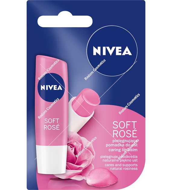 Nivea pomadka ochronna Soft Rose 4,8g