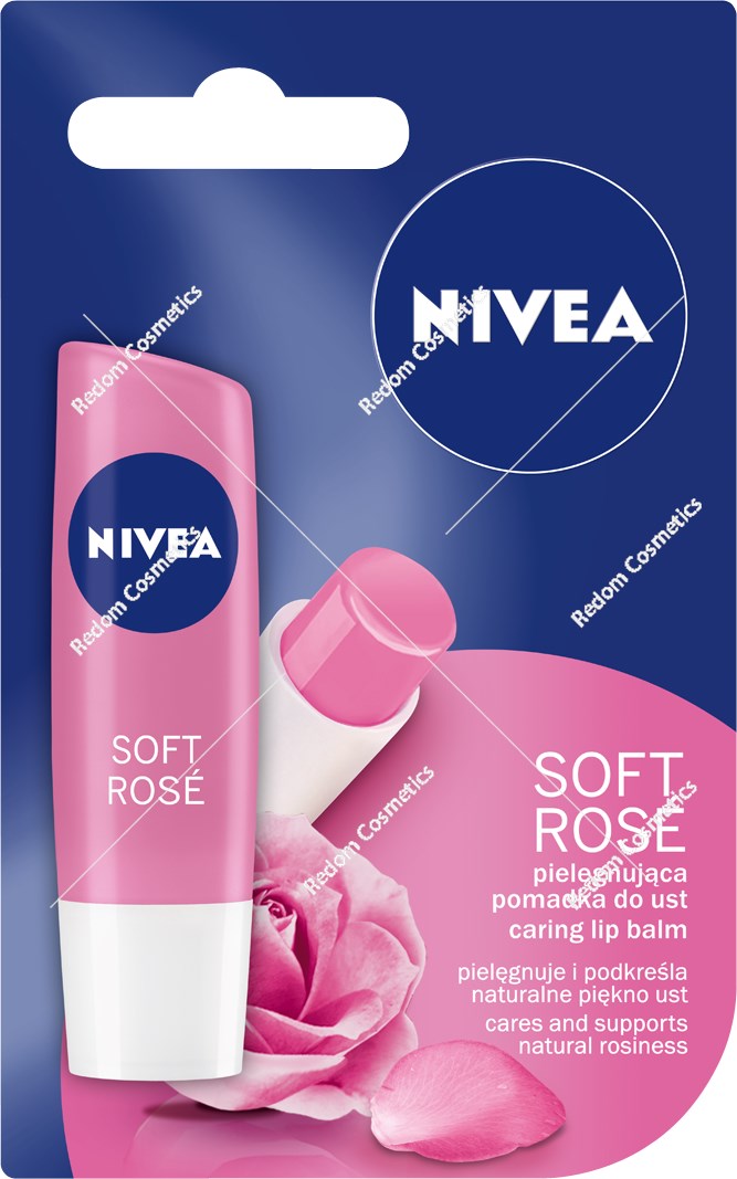 Nivea pomadka ochronna Soft Rose 4,8g