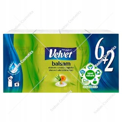 Velvet Balsam chusteczki opakowanie 6 pakiecików po 9 sztuk