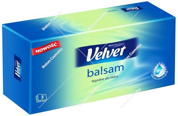 Velvet Balsam chusteczki 70 sztuk kartonik.