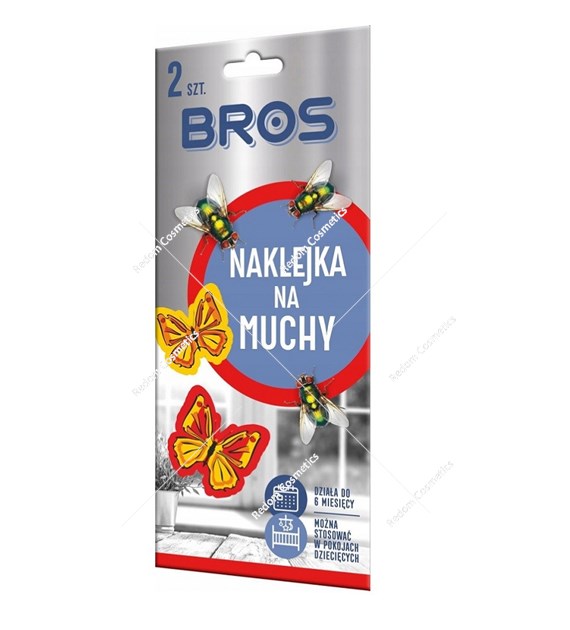 Bros naklejki na muchy 2 sztuki