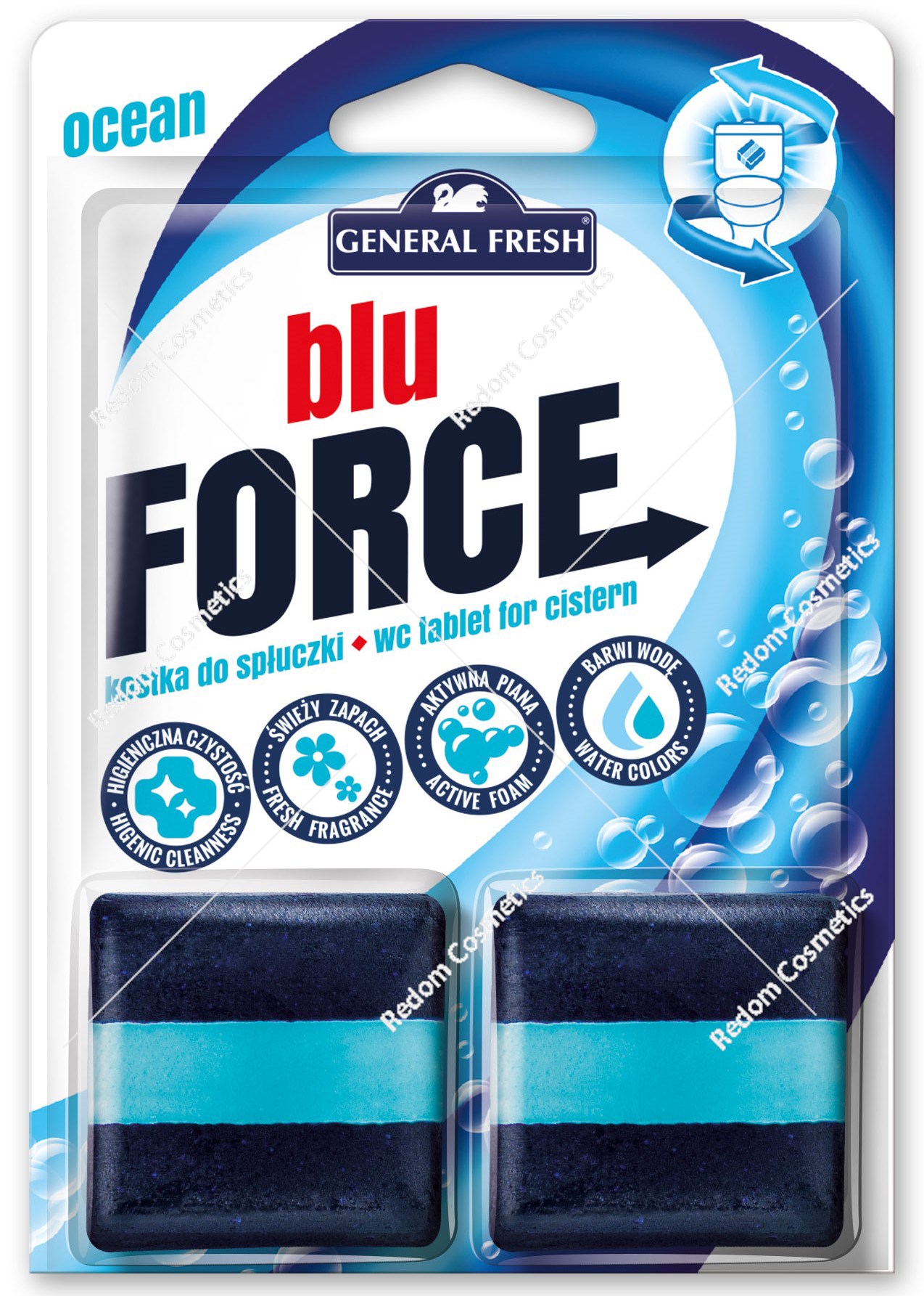 General Blue Force kostka do spłuczki podwójna Ocean