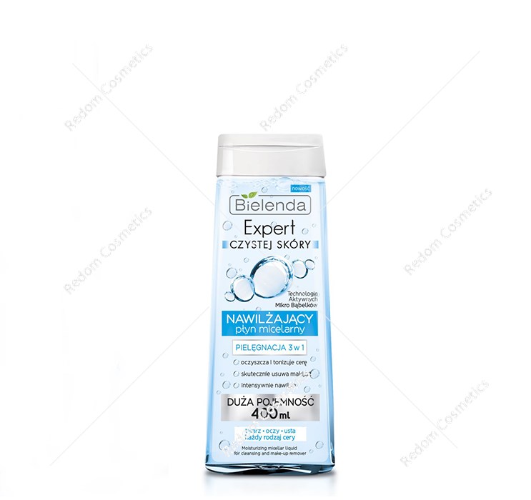 Bielenda Expert Czystej Skóry Nawilżający płyn micelarny 3w1 400ml