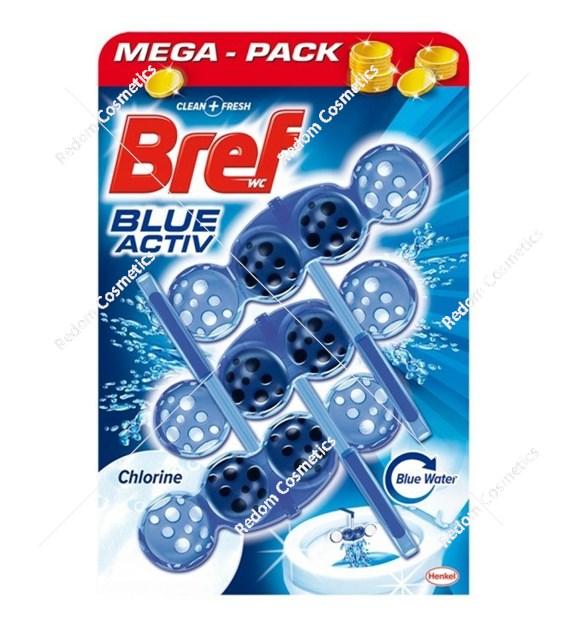 Bref Blue Color Activ zawieszka do WC 3x50g Chlor