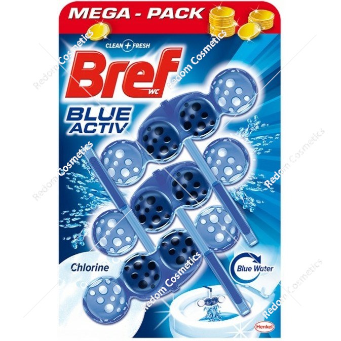Bref Blue Color Activ zawieszka do WC 3x50g Chlor
