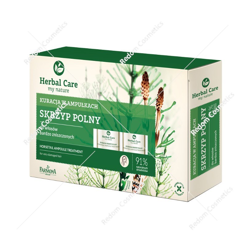 Herbal Care kuracja w ampułkach do włosów bardzo zniszczonych Srzyp Polny 5x5ml