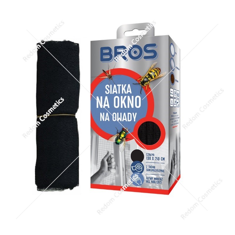 Bros siatka na okno 130 x 150 czarna