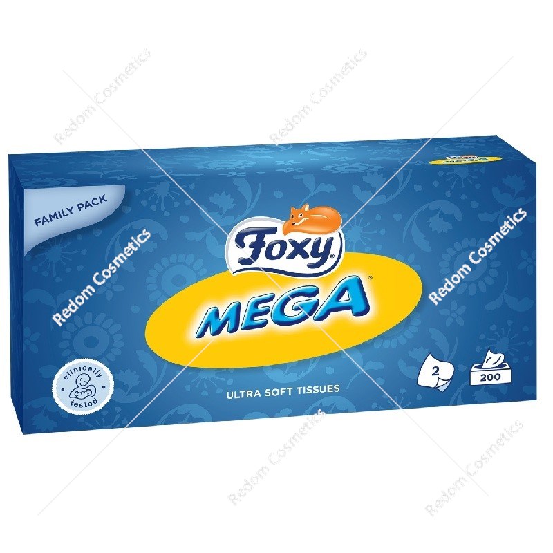 Foxy Mega 2 warstwowe chusteczki higieniczne op. 200 sztuk