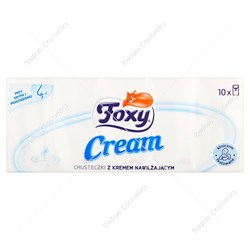 Foxy Cream Chusteczki z kremem nawilżającym 10 paczek