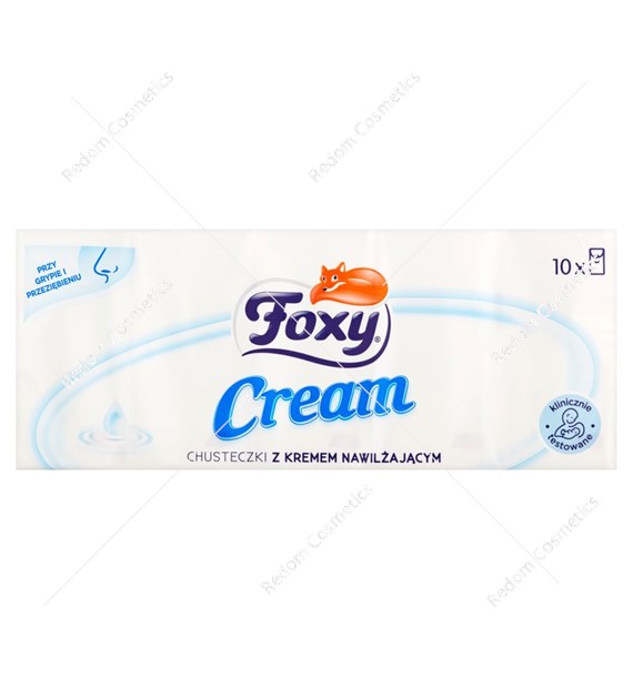 Foxy Cream Chusteczki z kremem nawilżającym 10 paczek