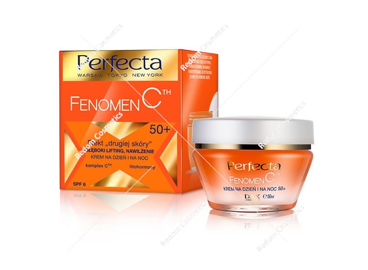 Dax Perfecta Fenomen C efekt drugiej skóry głęboki lifting, nawilżenie  krem na dzień i na noc 50+ SPF 6 50ml