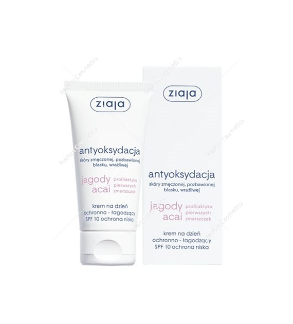 Ziaja jagody acai SPF10 krem ochronno-łagodzący do twarzy na dzień 50 ml