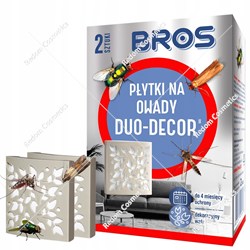 BROS płytki na owady Duo-Decor komary, muszki, meszki, mole, muchy 2 szt.
