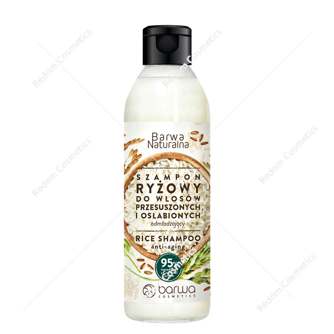 Barwa odmładzający szampon do włosów Ryżowy 300 ml