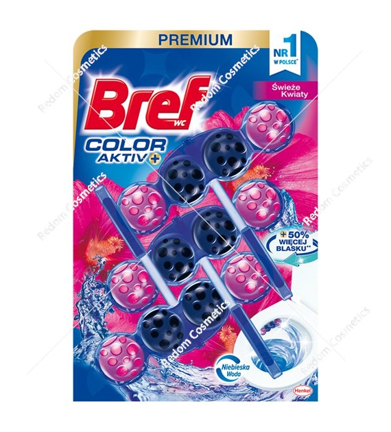 Bref Blue Color Activ zawieszka do WC 3x50g  Świeże Kwiaty