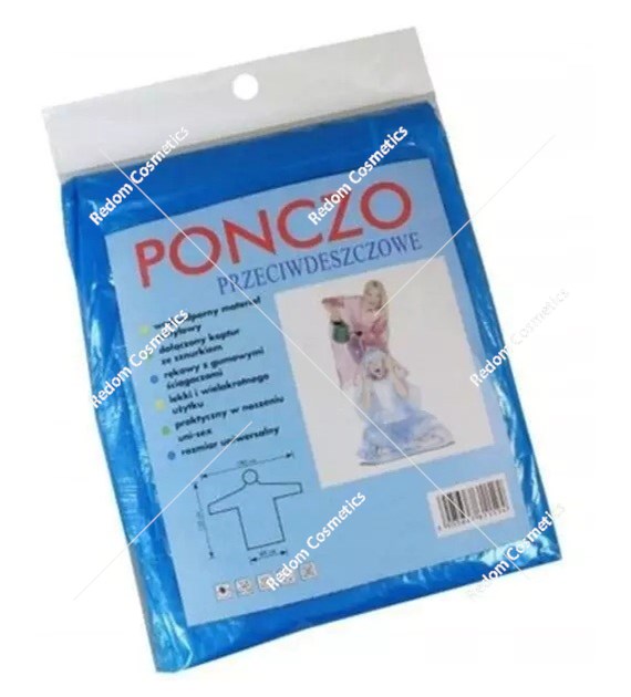 Płaszcz przeciwdeszczowy Ponczo mix kolorów