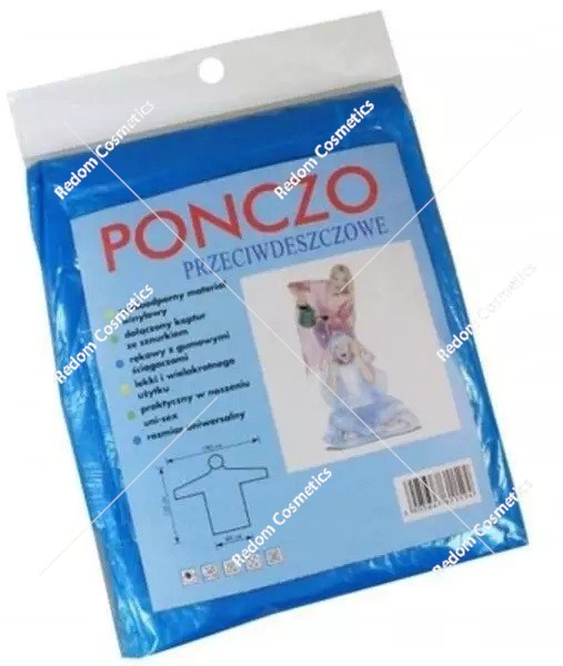 Płaszcz przeciwdeszczowy Ponczo mix kolorów