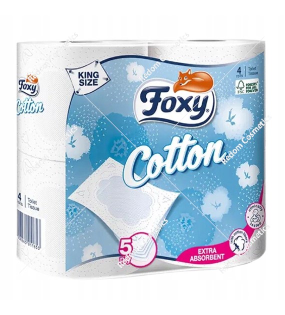 Foxy Cotton papier toaletowy bezzapachowy  4 rolki