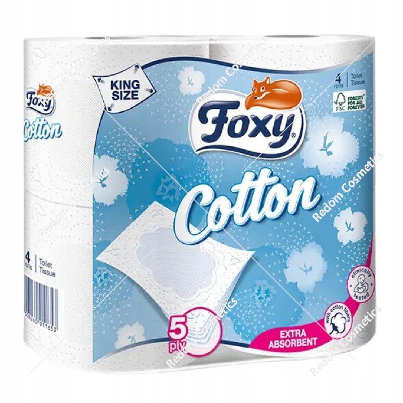 Foxy Cotton papier toaletowy bezzapachowy  4 rolki