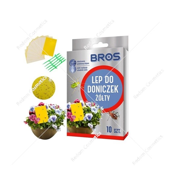 Bros żółty lep do doniczek 10 sztuk