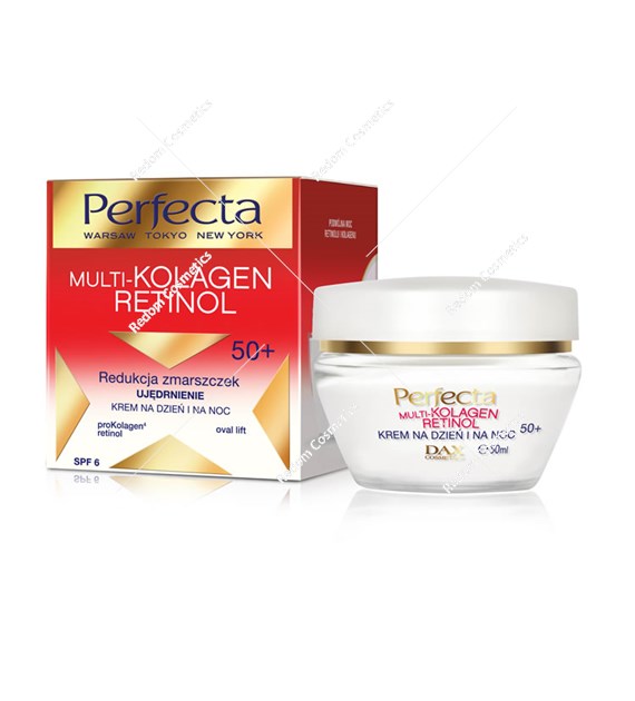 DaxPerfecta Multi-Kolagen Retinol krem na dzień i na noc 50+ redukcja zmarszczek, ujędrnienie 50ml