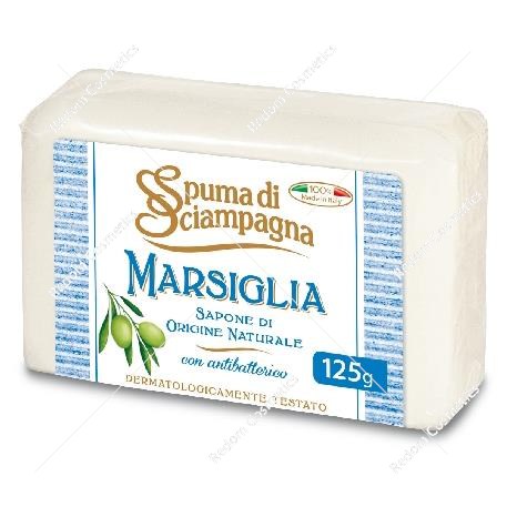 Spuma di Sciampagna Włoskie antybakteryjne mydło w kostce Marsylia 125g