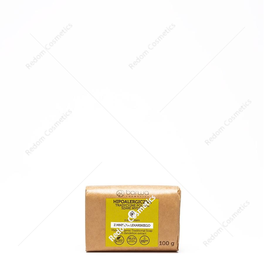 Barwa hipoalergiczne tradycyjne szare mydło z ekstraktem z mniszka lekarskiego 100g