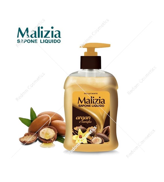 Malizia mydło w płynie argan i wanilia 300 ml pompka