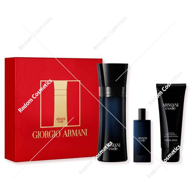 Giorgio Armani Code pour Homme woda toaletowa 75 ml spray + woda toaletowa 15 ml + żel pod prysznic 75 ml
