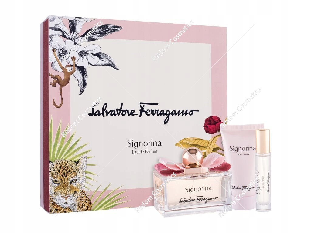 Salvatore Ferragamo Signorina woda perfumowana dla kobiet 100 ml + woda perfumowana 10 ml + balsam do ciała 50 ml