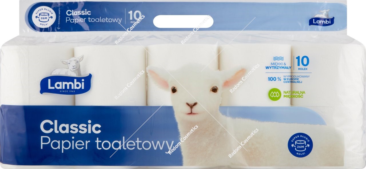 Lambi Classic papier toaletowy 3-warstwowy 10 rolek