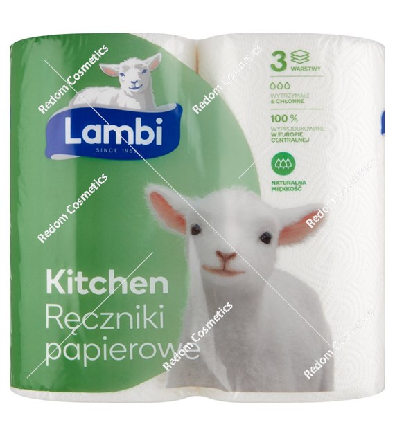 Lambi Kitchen ręczniki papierowe 3-warstwowe 2 rolki