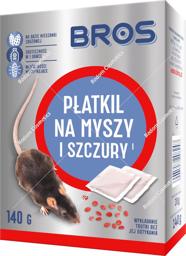 Bros trutka płatki na myszy i szczury 140 g