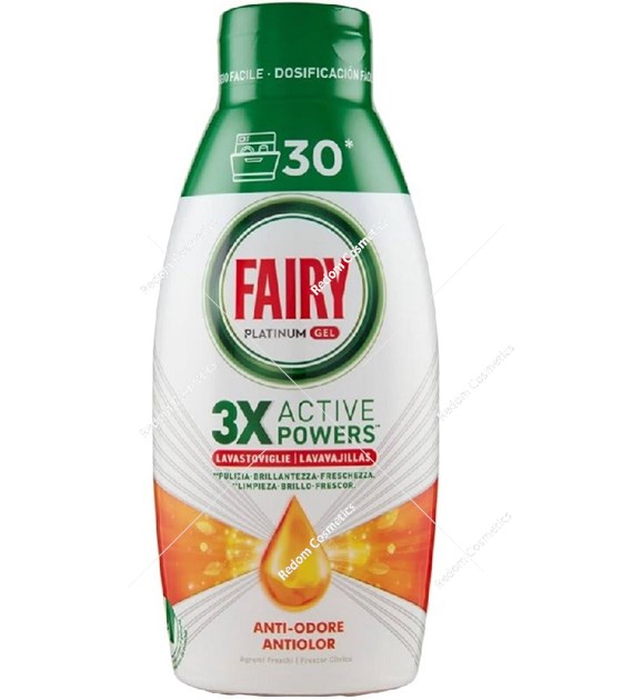 Fairy Platinum żel do zmywarki na 30 myć 600ml Agrumi