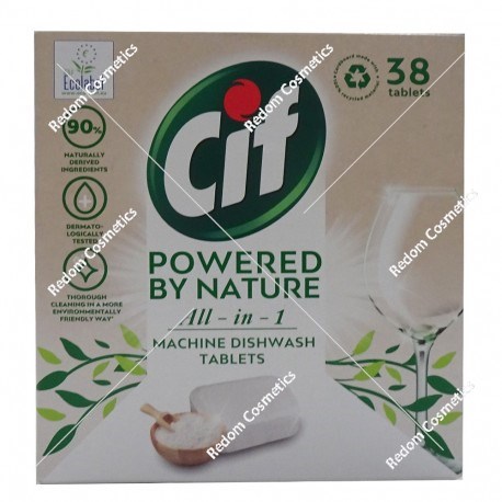 Cif Powered by Nature Tabletki do zmywarki All in 1 38 sztuk