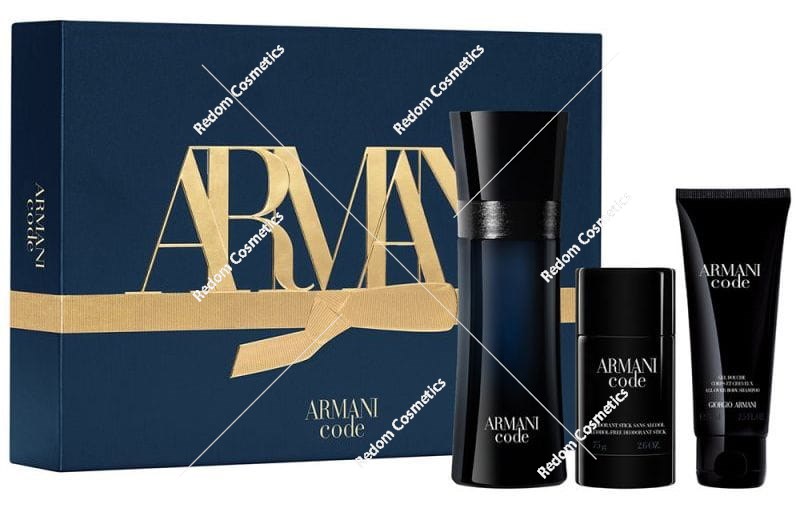 Giorgio Armani Code pour Homme woda toaletowa 125 ml spray + żel pod prysznic 75ml + deo sztyft 75g