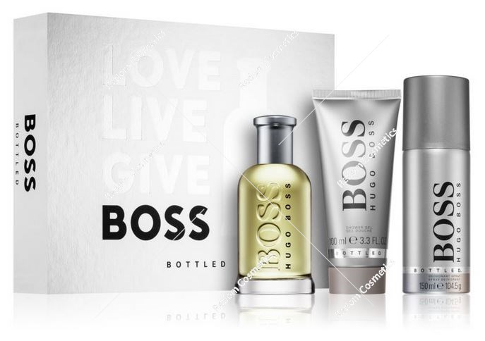 Hugo Boss Bottled woda toaletowa 100ml + dezodorant 150ml + żel pod prysznic 100ml