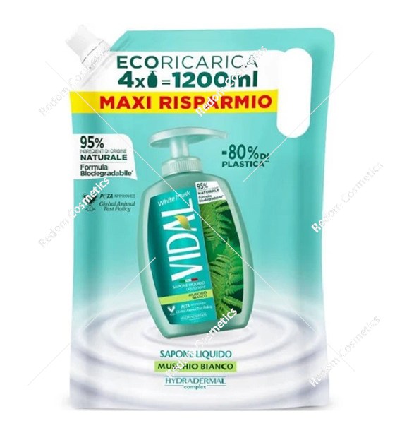 Vidal mydło w płynie Białe piżmo uzupełnienie 1.2 litra