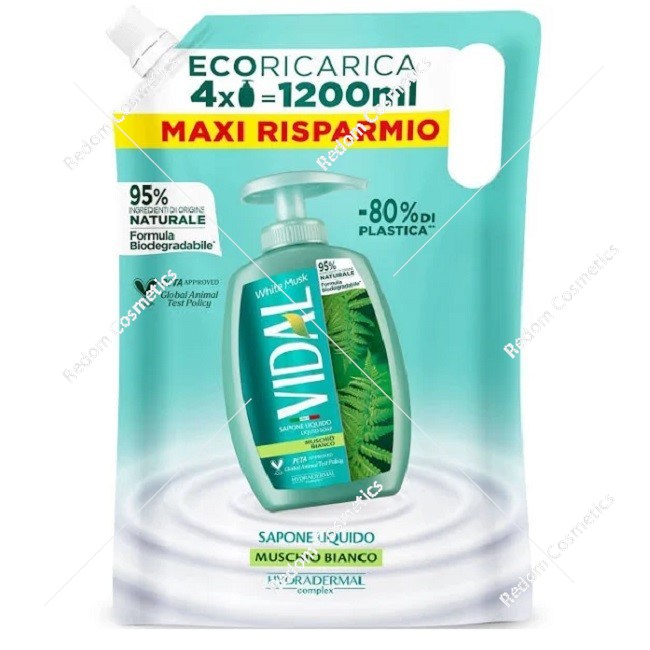 Vidal mydło w płynie Białe piżmo uzupełnienie 1.2 litra